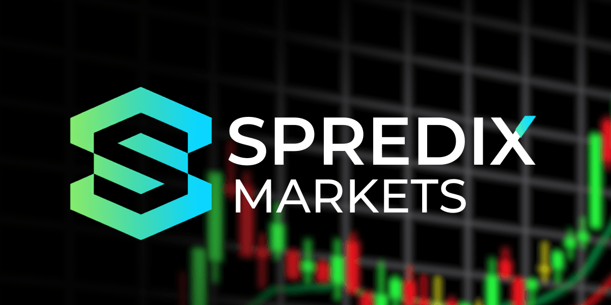 Logo of Spredix Markets with colorful financial graph background