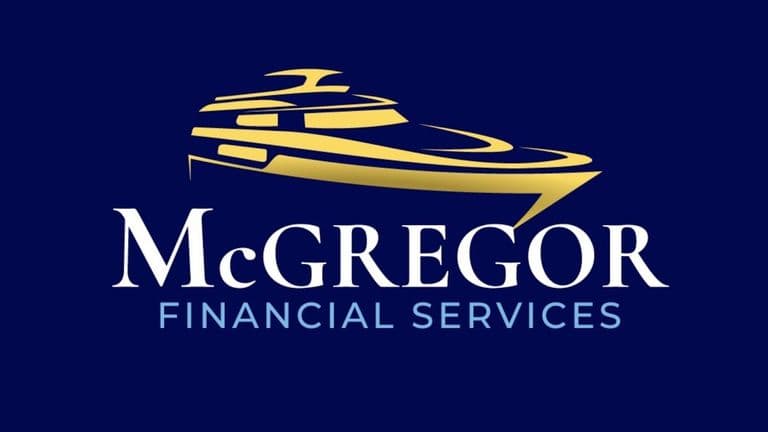 Logo of McGregor Financial Services, a firm specializing in maritime accounting for yacht owners and marine businesses.