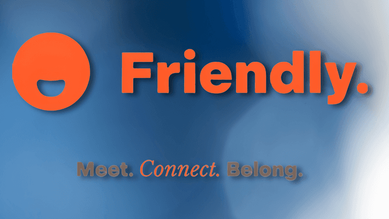 "Friendly Together logo promoting connection through in-person events, creating a community-first platform for meaningful friendships and real interactions."