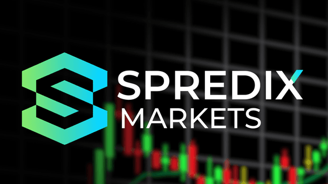 Logo of Spredix Markets with colorful financial graph background