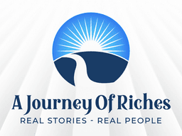 Logo featuring a sun rising over a road with the title of a series