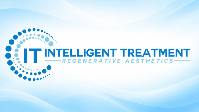 Logo for Intelligent Treatment featuring circular designs and blue gradient background