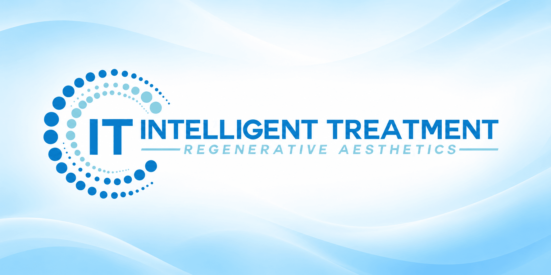 Logo for Intelligent Treatment featuring circular designs and blue gradient background
