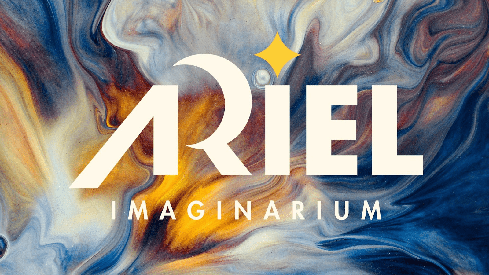 The image features the Ariel Imaginarium logo with vibrant, swirling colors, reflecting the innovative dynamic supertitles in theater.