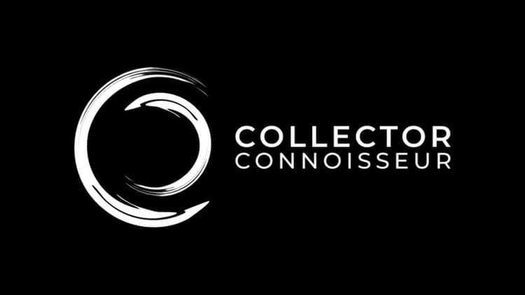 Collector Connoisseur logo representing the intersection of art appreciation, decision-making, and cultivating confidence in contemporary art collecting.