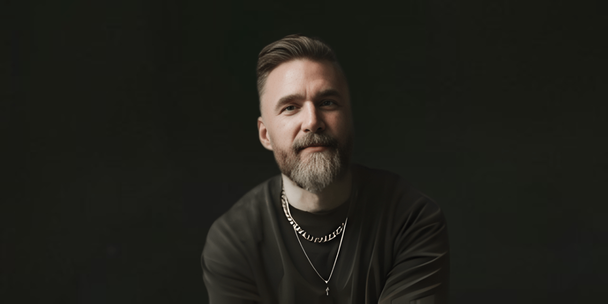Portrait of photographer and podcast host Matt Jacob against a dark background promoting The MOOD Podcast: Conversations With Soul.