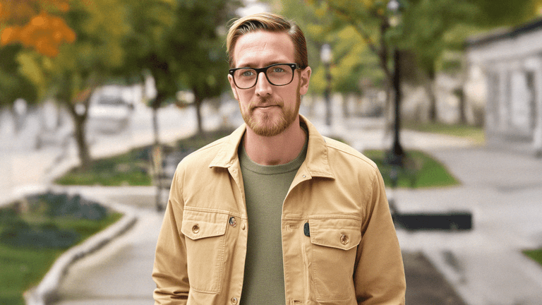 Christian Hurst, author of Lily Starling, stands confidently outdoors, reflecting his passion for creating optimistic space opera narratives.
