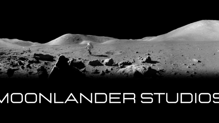The image features Moonlander Studios' logo, symbolizing the company's focus on innovative, international co-productions and visionary filmmaking.