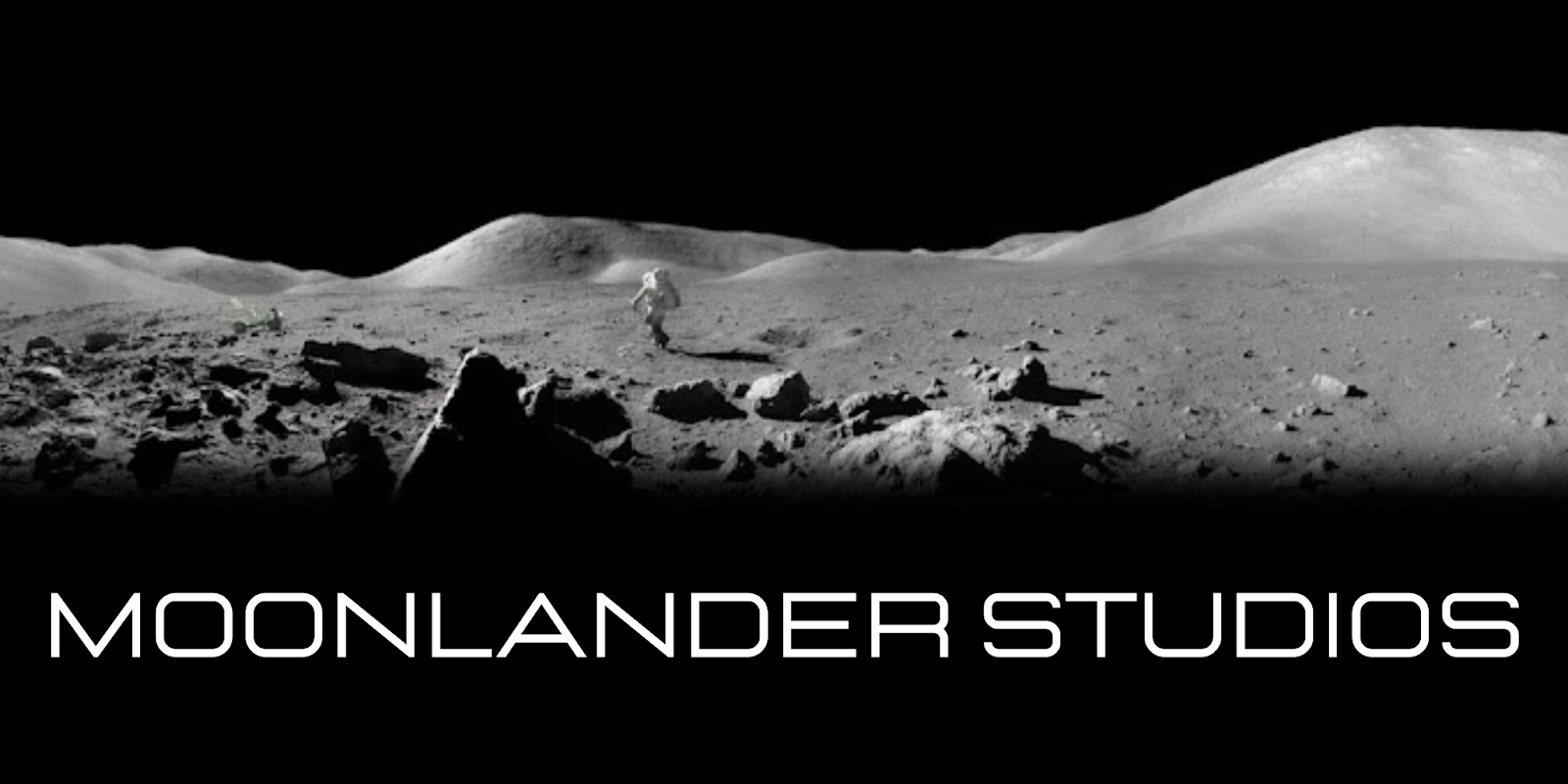 The image features Moonlander Studios' logo, symbolizing the company's focus on innovative, international co-productions and visionary filmmaking.