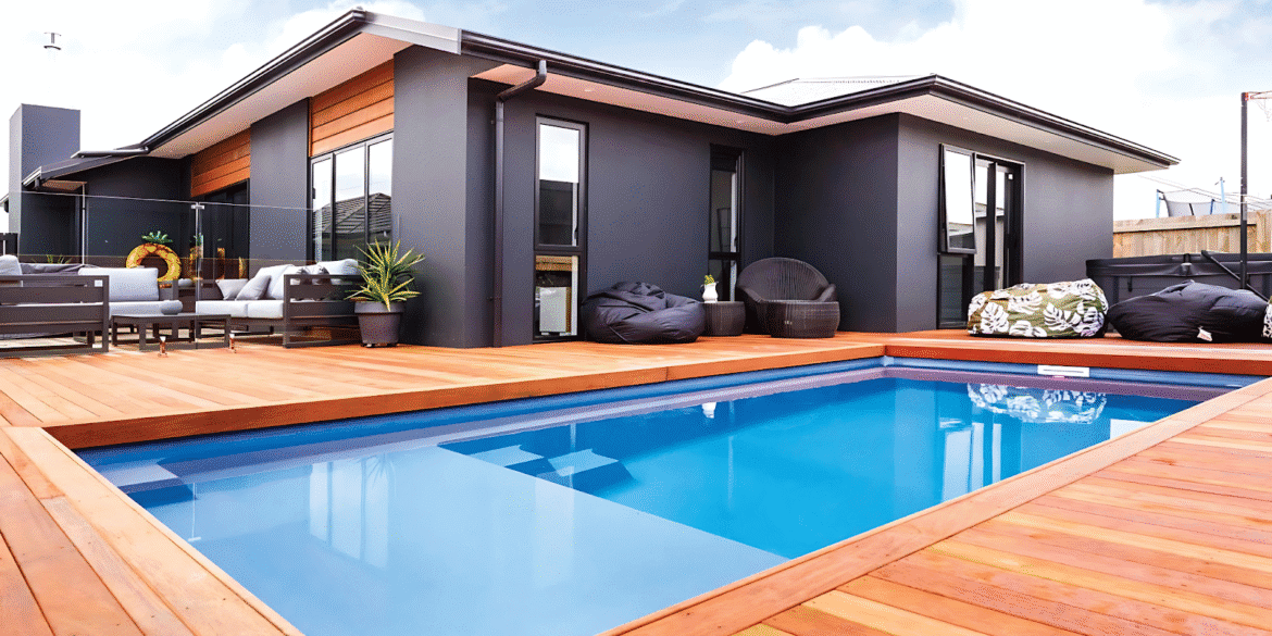 A durable, energy-efficient Polytex USA plunge pool, showcasing the company’s focus on sustainability and customization.