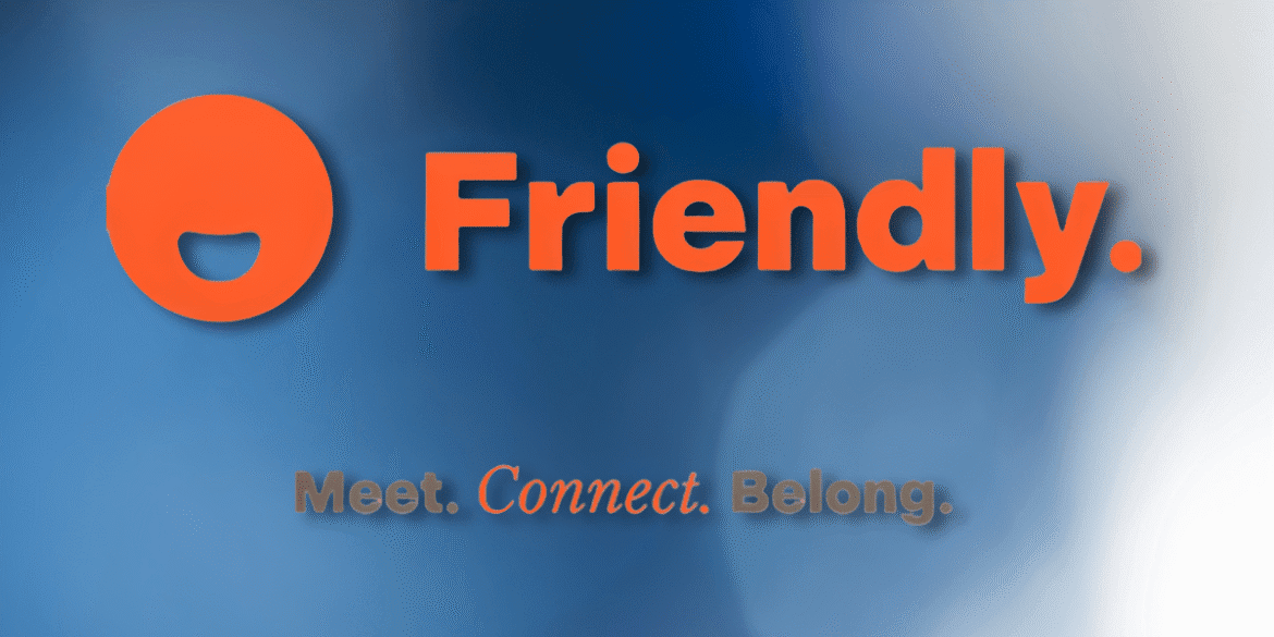 "Friendly Together logo promoting connection through in-person events, creating a community-first platform for meaningful friendships and real interactions."