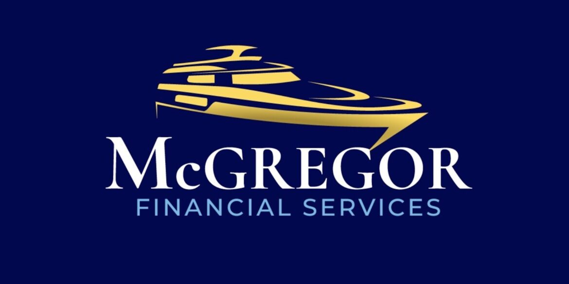 Logo of McGregor Financial Services, a firm specializing in maritime accounting for yacht owners and marine businesses.