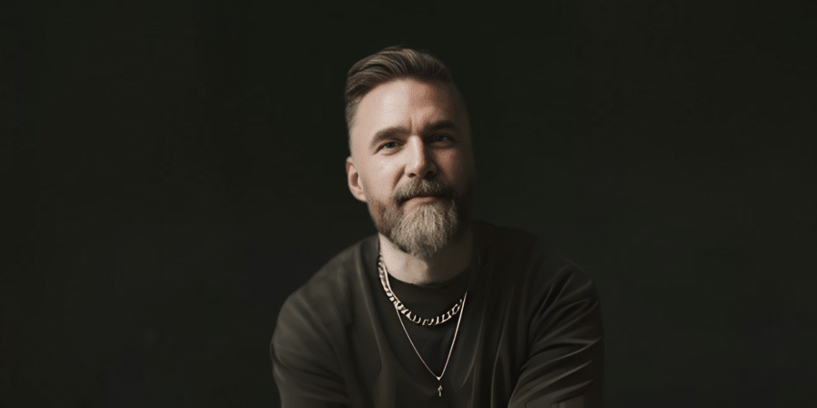 Portrait of photographer and podcast host Matt Jacob against a dark background promoting The MOOD Podcast: Conversations With Soul.